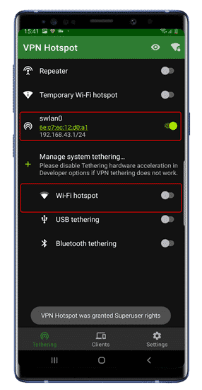 صورة لـ كيفية مشاركة اتصال VPN عبر نقطة اتصال WiFi على Android (صلاحيات الروت) | turn-on-virtual-vpn-hotspot-min-DzTechs