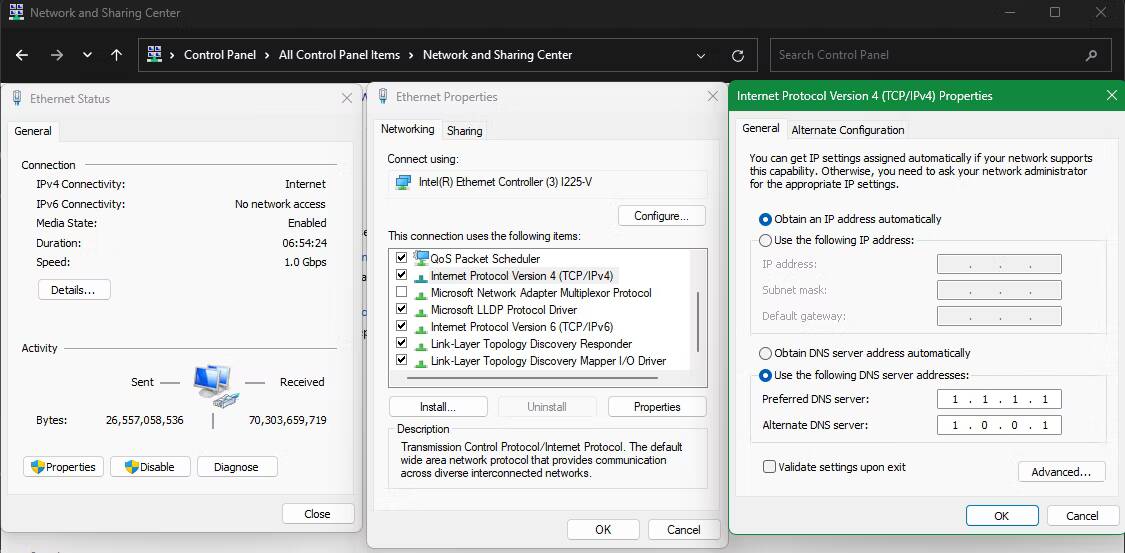 صورة لـ مُتصل بشبكة Wi-Fi ، ولكن لا يوجد اتصال إنترنت في Windows؟ ها هي الإصلاحات! | windows-network-ip-settings-panel