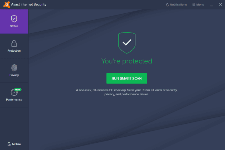 صورة لـ تنزيل Avast 2023 (Free Antivirus + Internet Security + Premier) | 617716-avast-internet-security-main-window-min-DzTechs