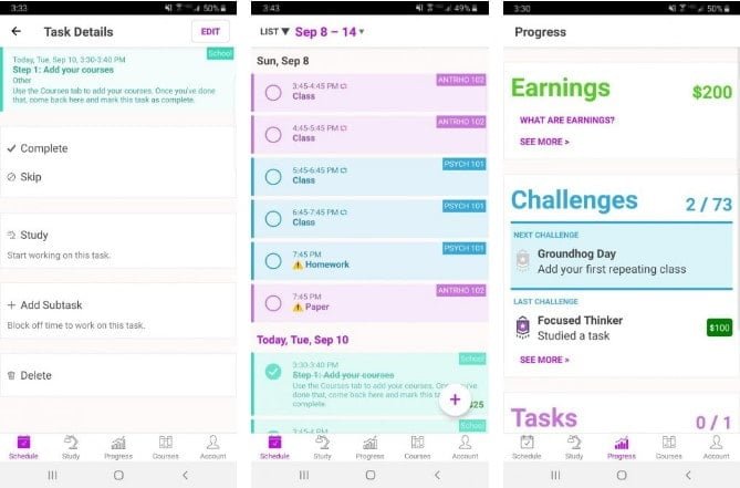 صورة لـ أفضل تطبيقات التخطيط للدراسة لجميع الطلاب لأجهزة iOS و Android | 8_Screenshot_1-min-DzTechs