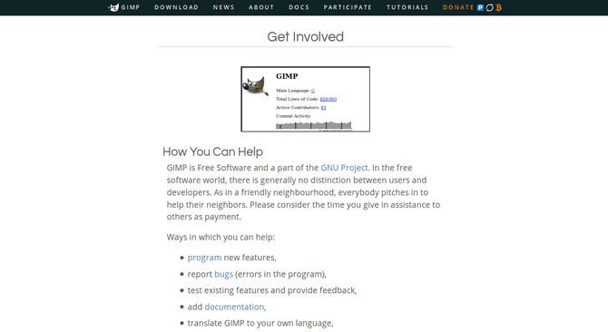 صورة لـ طرق يمكنك من خلالها المساهمة في مساعدة Linux | ContributeLinux-GIMP-min-DzTechs