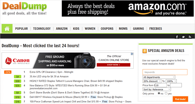 صورة لـ أفضل مواقع الصفقات والعروض التي هي أرخص من موقع eBay | DealDump-web-min-DzTechs