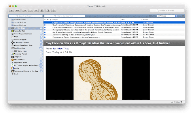 صورة لـ أفضل تطبيقات macOs لتثبيتها على الـ MacBook أو الـ iMac | Mac-RSS-Readers-Vienna-min-DzTechs