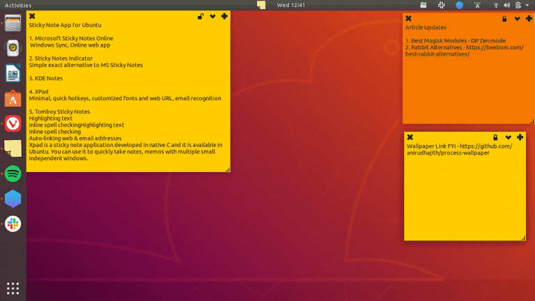 صورة لـ أفضل تطبيقات الملاحظات اللاصقة لـ Ubuntu لتدوين الملاحظات السريعة | Screenshot-from-2019-09-11-12-41-12-768x432-min-DzTechs