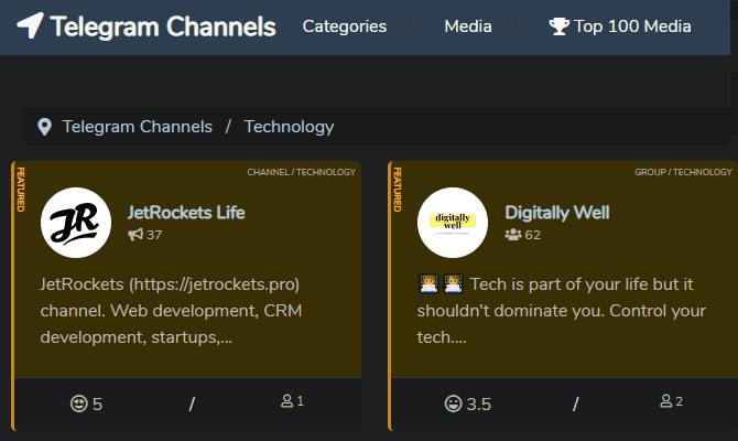 صورة لـ أفضل قنوات Telegram وكيفية استخدامها | TelegramChannels-Me-Site-min-DzTechs