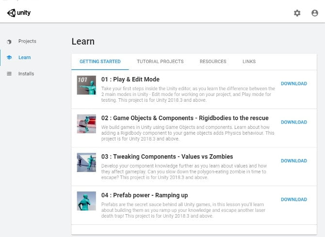 صورة لـ هل Unity Learn هي أسهل طريقة لإحتراف تطوير الألعاب | Unity_hub_learn_tab-min-DzTechs