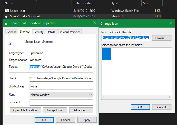 صورة لـ كيفية تخصيص أي أيقونة موجودة في Windows 10 | Windows-Create-Blank-BAT-Shortcut-min-DzTechs