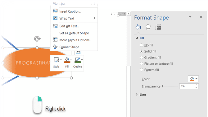 صورة لـ كيفية إنشاء الخرائط الذهنية على Microsoft Word | Word-Format-Shape-min-DzTechs