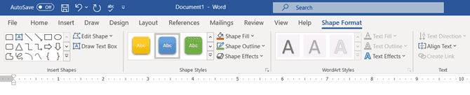 صورة لـ كيفية إنشاء الخرائط الذهنية على Microsoft Word | Word-Shape-Format-min-DzTechs