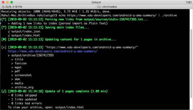 صورة لـ كيفية إنشاء تطبيق القراءة لاحقًا ذاتي الاستضافة لحفظ مختلف مواقع الويب | archiving-a-single-link-min-DzTechs