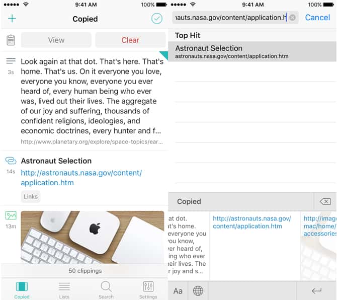 صورة لـ أفضل تطبيقات مدير الحافظة لأجهزة iPhone و iPad | coped-app-iphone-min-DzTechs