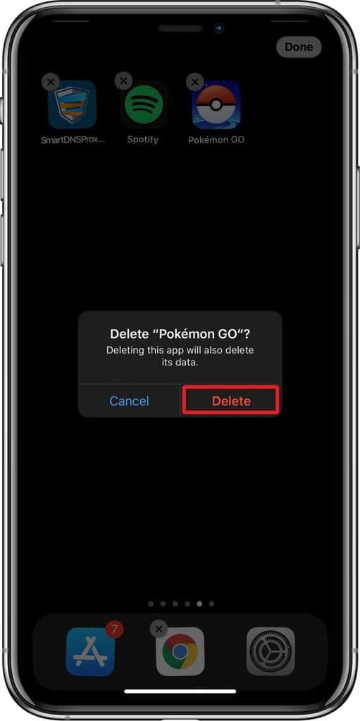 صورة لـ كيفية لعب Pokemon Go دون التحرك إلى أي مكان على الـ iPhone | delete-pokemon-go-1-511x1024-min-DzTechs
