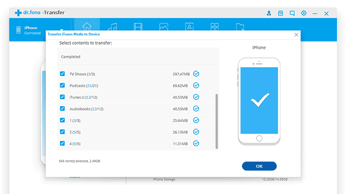 صورة لـ أفضل بدائل iTunes لنظام التشغيل Windows و Mac و Linux | drfone-ios-transfer-sc-min-DzTechs