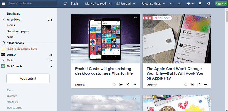 صورة لـ مُقارنة بين Feedly و Inoreader: لماذا تحتاج إلى تغيير قارئ RSS للأفضل | feedly-vs-inoreader-1-min-DzTechs