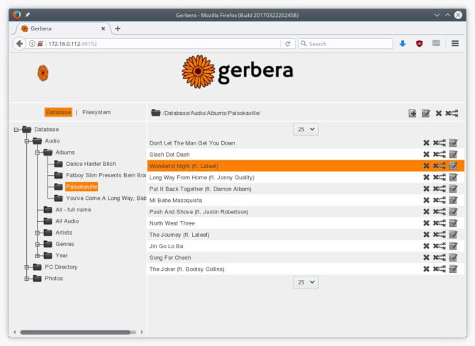 صورة لـ أفضل خيارات برامج خادم الوسائط لـ Linux | gerbera-web-ui-670x488-min-DzTechs
