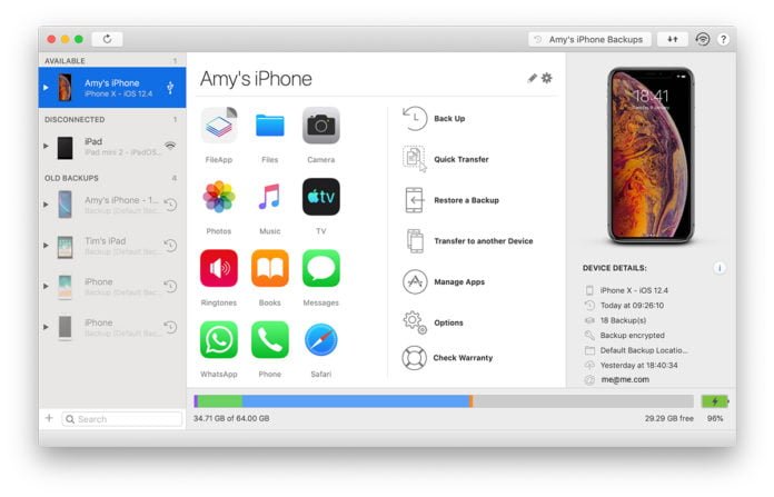 صورة لـ أفضل بدائل iTunes لنظام التشغيل Windows و Mac و Linux | iMazing-Main-View-696x447-min-DzTechs