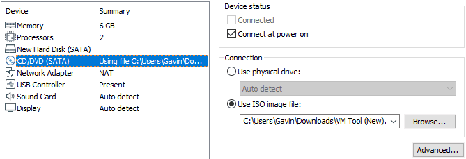 صورة لـ كيفية تشغيل macOS على نظام التشغيل Windows 10 في جهاز افتراضي | macos-virtual-machine-vmware-add-iso-min-DzTechs