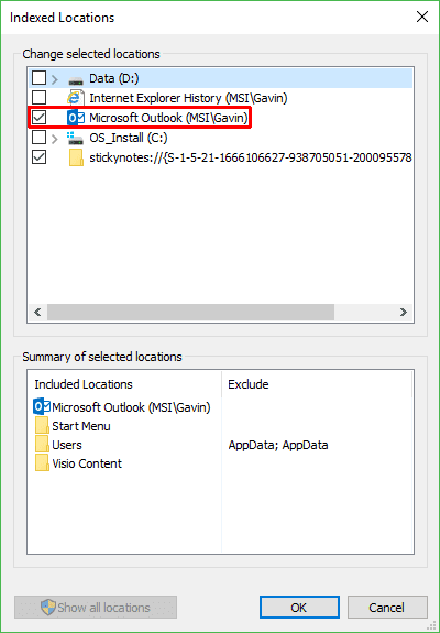 صورة لـ كيفية إصلاح بحث Outlook الذي لا يعمل بخطوات بسيطة | microsoft-office-turn-indexed-locations-on-and-off-min-DzTechs