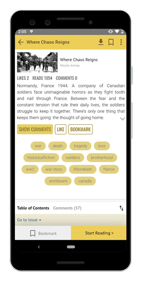 صورة لـ أفضل تطبيقات الكتابة الإبداعية لأجهزة Android و iOS | penana-story-min-DzTechs
