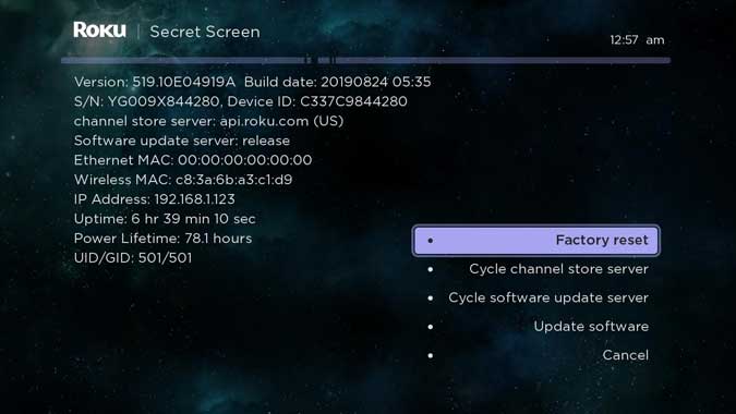 صورة لـ رموز سرية لجهاز التحكم عن بُعد لـ Roku ربما لا تعرف عنها | secret-screen-min-DzTechs