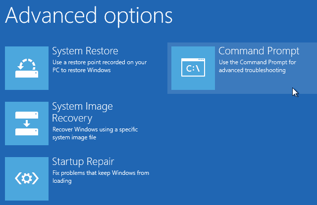 صورة لـ 4 طرق لإعادة تعيين نظام التشغيل Windows 10 إلى وضع المصنع | startup-advanced-options-command-prompt-min-DzTechs