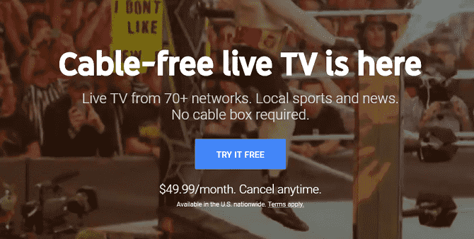 صورة لـ أفضل خدمات البث التلفزيوني المباشر للتخلص من أسلاك تلفزيون الكابل | youtube-tv-670x338-min-DzTechs