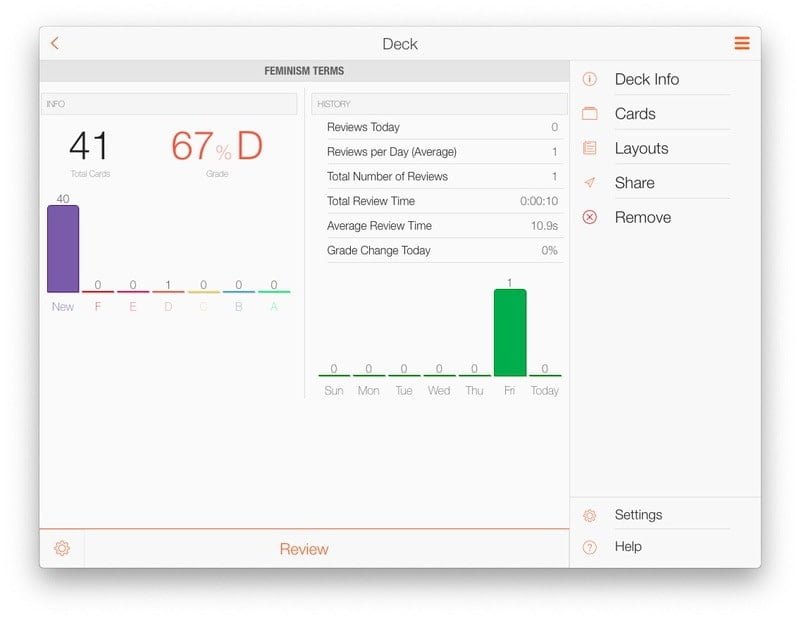 صورة لـ أفضل تطبيقات البطاقات التعليمية للـ Mac مع مقارنة بينها | AnkiApp-Progress-min-DzTechs