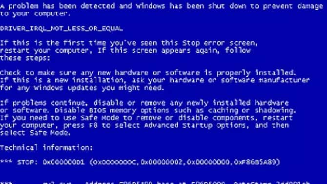 صورة لـ أفضل شاشات التوقف المجانية لجعل شاشتك منتجة عند وضع الخمول | Blue-Screen-Of-Death-screensaver-670x376-min-DzTechs