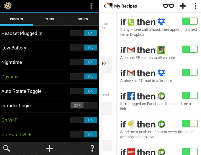 صورة لـ Tasker و IFTTT: ثنائي الأتمتة المثالي على نظام Android | IFTTT-Tasker-Comparison-min-DzTechs