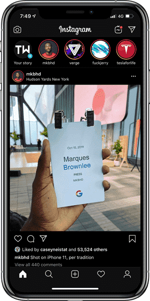 صورة لـ أفضل التطبيقات التي تحتوي على الوضع المظلم لأجهزة iPhone و iPad | Instagram-min-DzTechs