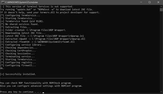 صورة لـ كيفية تمكين ميزة Remote Desktop (RDP) في Windows 10 Home | Install-RDP-Wrapper-library-min-DzTechs