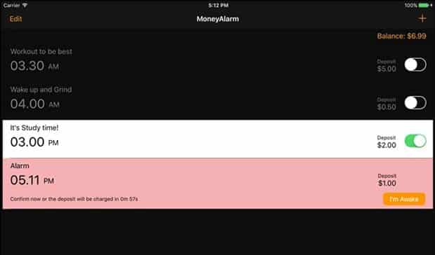 صورة لـ أفضل تطبيقات المنبه للذين نومهم ثقيل للإبتعاد عن السرير (Android | iOS) | MoneyAlarm0-min-DzTechs