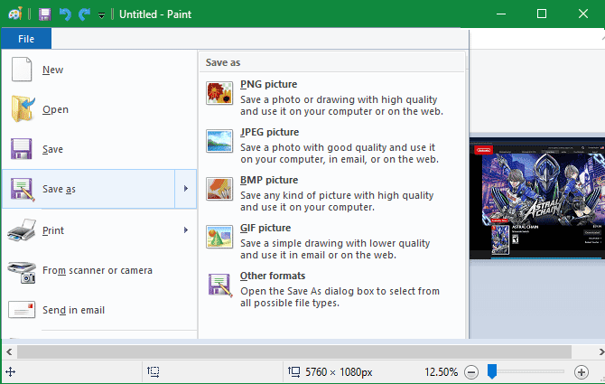 صورة لـ كيفية تحرير وتحسين لقطات الشاشة باستخدام MS Paint | Paint-Save-Image-670x425-min-DzTechs
