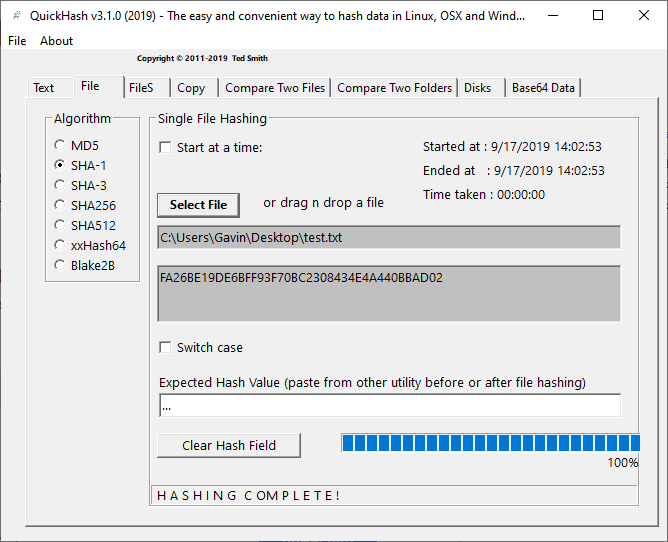 صورة لـ أفضل أدوات التحقق من تجزئة الملف للتحقق من سلامة أي ملف تُحمله | QuickHash-hash-generation-min-DzTechs