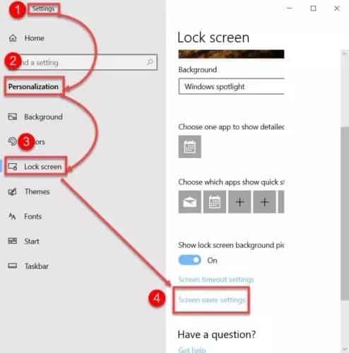 صورة لـ أفضل شاشات التوقف المجانية لجعل شاشتك منتجة عند وضع الخمول | Screensaver-settings-in-Windows-10-494x500-min-DzTechs