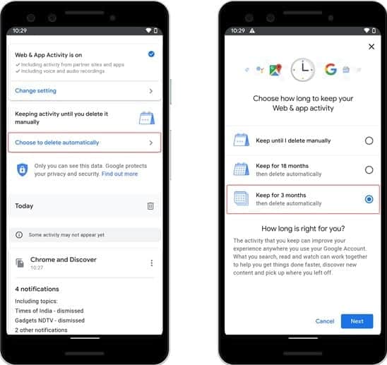 صورة لـ كيفية حذف نشاط Google بالكامل تلقائيًا | Screenshot_2-min-DzTechs