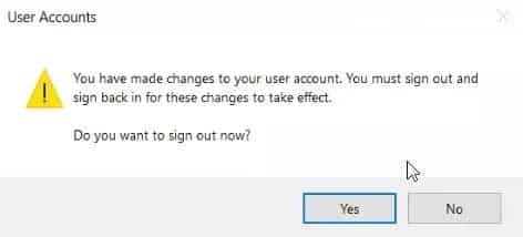 صورة لـ كيفية تغيير اسم الحساب، اسم المستخدم واسم ملف التعريف في Windows 10 | Sign-out-for-the-changes-to-take-effect-min-DzTechs