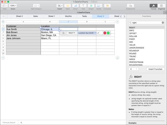 صورة لـ كيفية استخدام الصيغ والدوال في Numbers على Mac | SplitTextFormulaNumbers-min-DzTechs