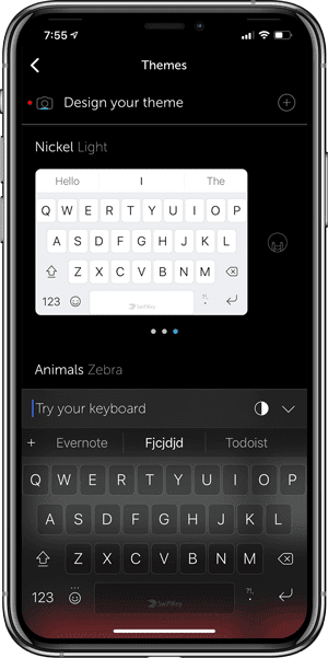 صورة لـ أفضل التطبيقات التي تحتوي على الوضع المظلم لأجهزة iPhone و iPad | Swiftkey-min-DzTechs