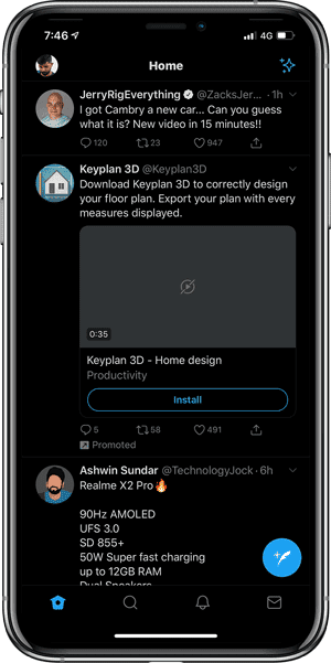 صورة لـ أفضل التطبيقات التي تحتوي على الوضع المظلم لأجهزة iPhone و iPad | Twitter-min-DzTechs