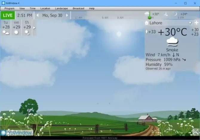صورة لـ أفضل شاشات التوقف المجانية لجعل شاشتك منتجة عند وضع الخمول | YoWindow-screensaver-670x471-min-DzTechs