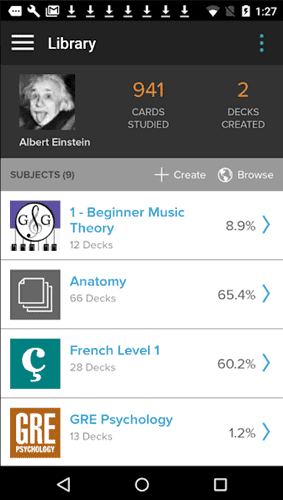 صورة لـ أفضل تطبيقات البطاقات التعليمية لنظام Android لتحسين الذاكرة | android-flashcard-app-Brainscape-min-DzTechs