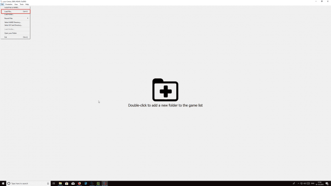 صورة لـ Yuzu Switch Emulator : كيف تلعب ألعاب Nintendo Switch على الكمبيوتر | click-on-file-then-Load-file-e1569917198140-min-DzTechs