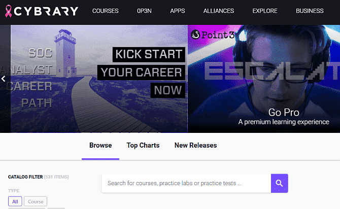 صورة لـ تعلم كيفية القرصنة من أفضل المواقع والبرامج التعليمية | cybrary-min-DzTechs