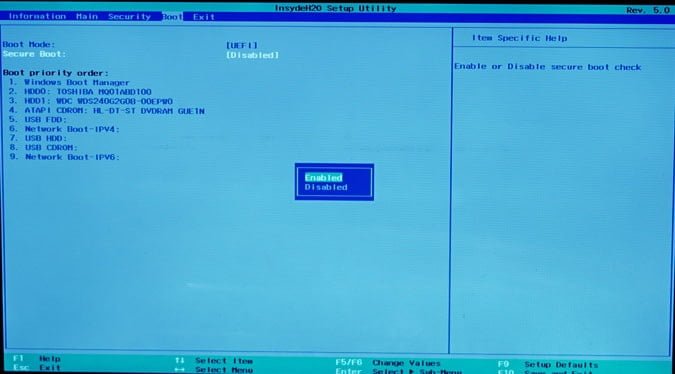 صورة لـ كيفية إصلاح حذف GRUB بعد ترقية Windows 10 | disable-secure-boot-min-DzTechs