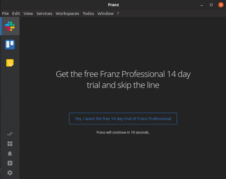 صورة لـ أفضل تطبيقات المراسلة الكل في واحد لنظام التشغيل Linux | franz-wait-time-768x610-min-DzTechs