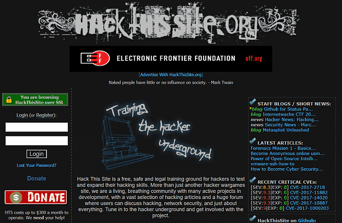 صورة لـ تعلم كيفية القرصنة من أفضل المواقع والبرامج التعليمية | hackthissite-min-DzTechs