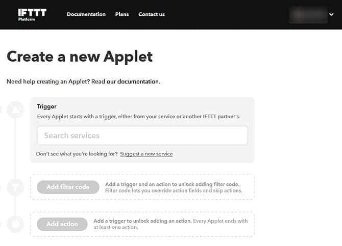 صورة لـ كيفية استخدام IFTTT Applets مع عوامل التصفية المتقدمة لزيادة قوة مهامك | ifttt-newapplet-670x483-min-DzTechs
