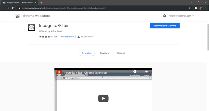 صورة لـ كيفية فتح بحث ويب معين تلقائيًا في وضع التصفح المتخفي في Chrome | incognito-filter-extension-min-DzTechs