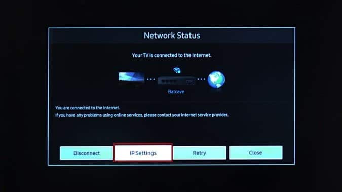صورة لـ كيفية تغيير DNS على Samsung Smart TV الذي يعمل بنظام Tizen OS؟ | ip-setting-min-DzTechs